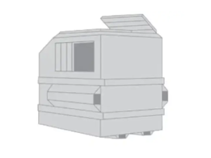 Static waste compactor unit for commercial sites